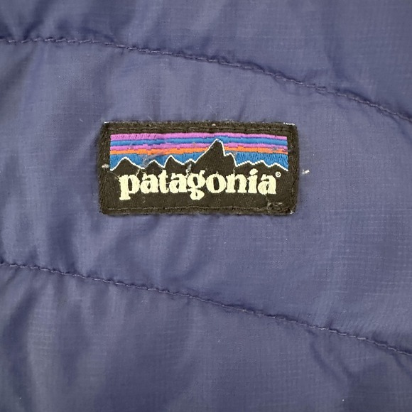 Patagonia Down Sweater Hoodie‎ Jacket Womens Small Blue Hooded Quilted Puffer - Picture 5 of 9